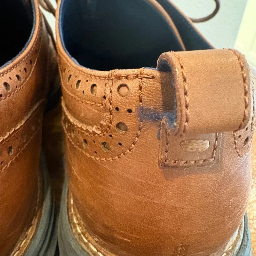 Cole Haan‎ GrandEvolution Wingtip Oxford British Tan Leather Mens 12M C26385